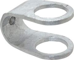 Kee - 1-1/4" Pipe, Clamp-On Crossover, Malleable Iron Cross Pipe Rail Fitting - Galvanized Finish - Apex Tool & Supply