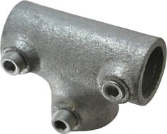 Kee - 3/4" Pipe, 90° Three Socket Tee, Malleable Iron Tee Pipe Rail Fitting - Galvanized Finish - Apex Tool & Supply