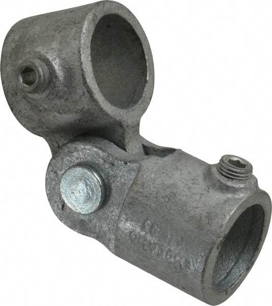 Kee - 1" Pipe, Malleable Iron Swivel Socket Pipe Rail Fitting - Galvanized Finish - Apex Tool & Supply