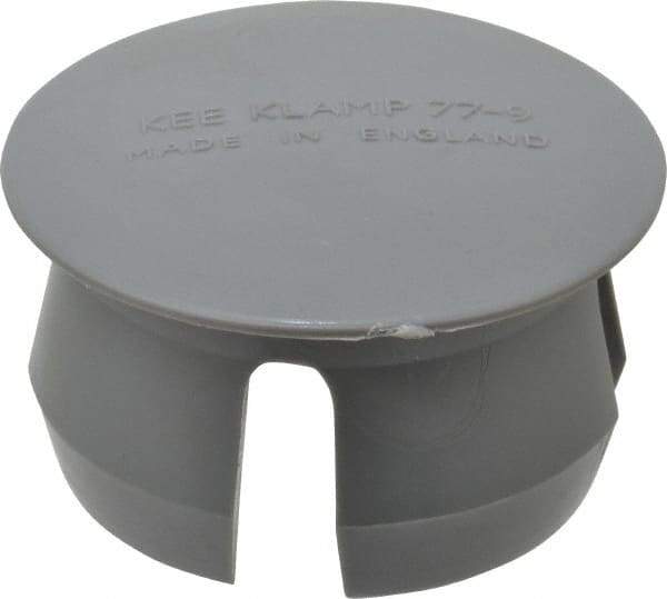 Kee - 2" Pipe, Plastic Plug Pipe Rail Fitting - Gray - Apex Tool & Supply