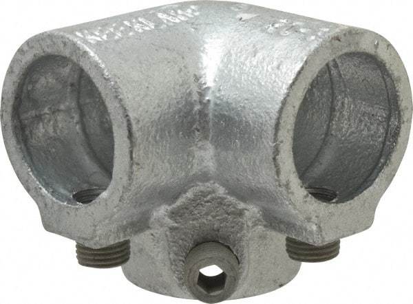 Kee - 1" Pipe, Side Outlet Elbow, Malleable Iron Elbow Pipe Rail Fitting - Galvanized Finish - Apex Tool & Supply