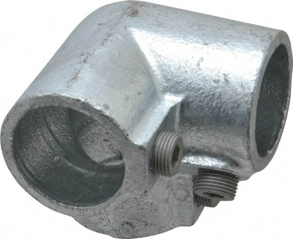 Kee - 1-1/4" Pipe, Side Outlet Elbow, Malleable Iron Elbow Pipe Rail Fitting - Galvanized Finish - Apex Tool & Supply