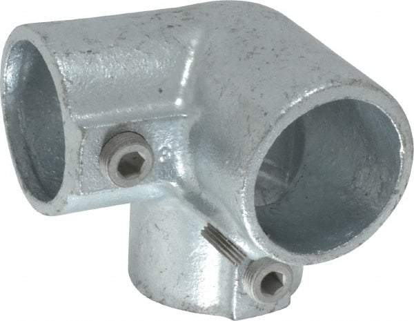 Kee - 1-1/2" Pipe, Side Outlet Elbow, Malleable Iron Elbow Pipe Rail Fitting - Galvanized Finish - Apex Tool & Supply