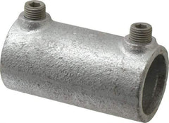 Kee - 3/4" Pipe, Two Socket Cross, Malleable Iron Cross Pipe Rail Fitting - Galvanized Finish - Apex Tool & Supply
