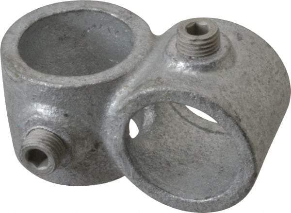 Kee - 1" Pipe, Crossover, Malleable Iron Cross Pipe Rail Fitting - Galvanized Finish - Apex Tool & Supply
