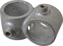 Kee - 1" Pipe, Crossover, Malleable Iron Cross Pipe Rail Fitting - Galvanized Finish - Apex Tool & Supply