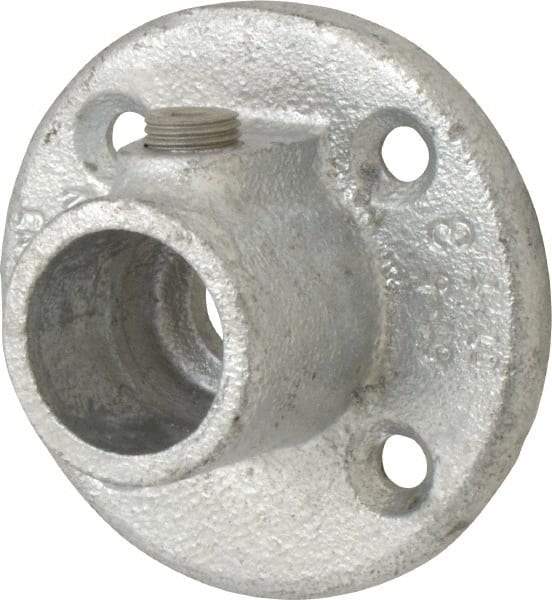 Kee - 3/4" Pipe, Medium Flange, Malleable Iron Flange Pipe Rail Fitting - Galvanized Finish - Apex Tool & Supply