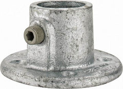 Kee - 1" Pipe, Medium Flange, Malleable Iron Flange Pipe Rail Fitting - Galvanized Finish - Apex Tool & Supply