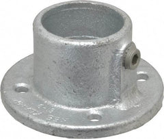 Kee - 2" Pipe, Medium Flange, Malleable Iron Flange Pipe Rail Fitting - Galvanized Finish - Apex Tool & Supply