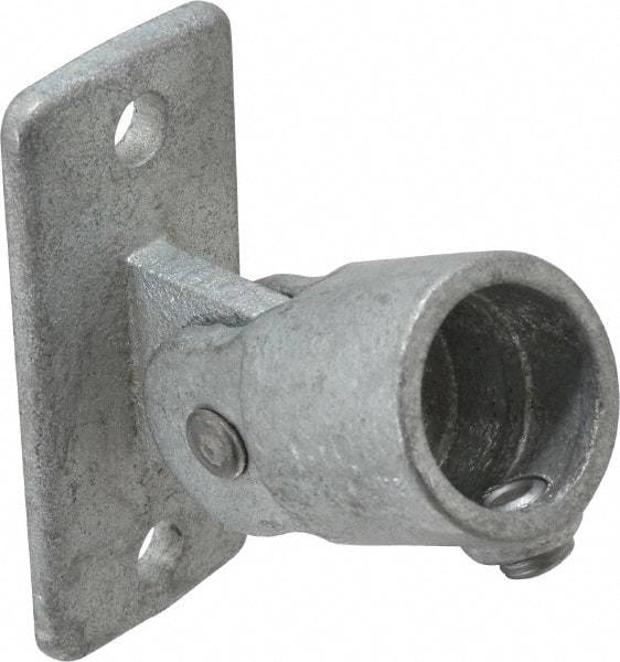 Kee - 1" Pipe, Swivel Flange, Malleable Iron Flange Pipe Rail Fitting - Galvanized Finish - Apex Tool & Supply