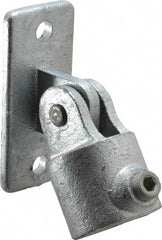 Kee - 1-1/4" Pipe, Swivel Flange, Malleable Iron Flange Pipe Rail Fitting - Galvanized Finish - Apex Tool & Supply