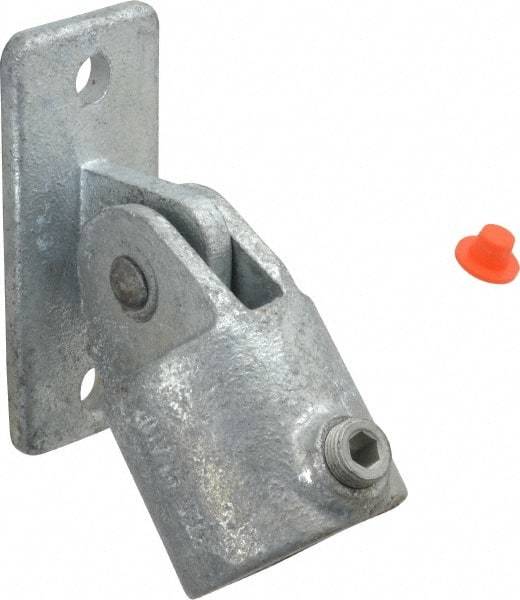 Kee - 1-1/2" Pipe, Swivel Flange, Malleable Iron Flange Pipe Rail Fitting - Galvanized Finish - Apex Tool & Supply
