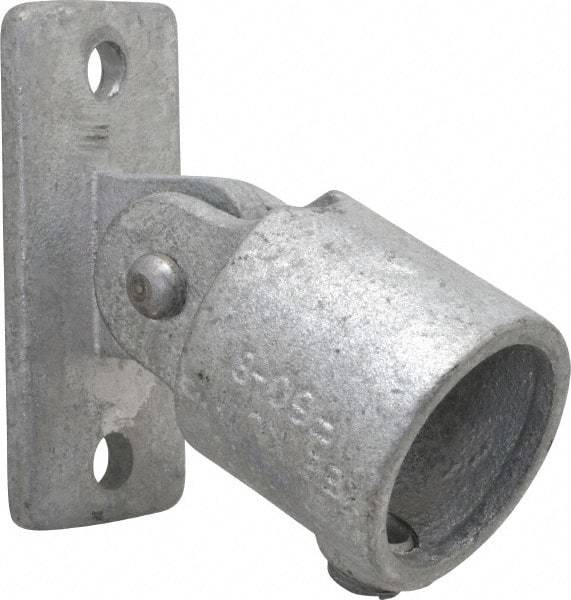 Kee - 2" Pipe, Swivel Flange, Malleable Iron Flange Pipe Rail Fitting - Galvanized Finish - Apex Tool & Supply