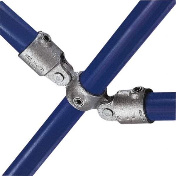 Kee - 3/4" Pipe, Malleable Iron Swivel Socket Pipe Rail Fitting - Galvanized Finish - Apex Tool & Supply
