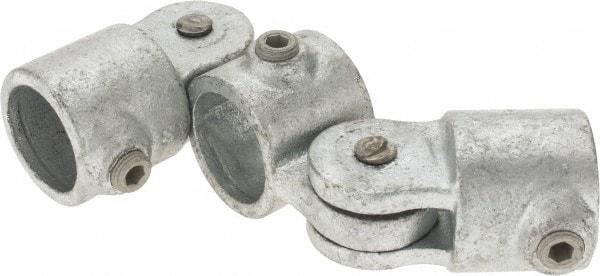 Kee - 1" Pipe, Malleable Iron Swivel Socket Pipe Rail Fitting - Galvanized Finish - Apex Tool & Supply