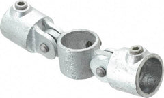Kee - 1-1/4" Pipe, Malleable Iron Swivel Socket Pipe Rail Fitting - Galvanized Finish - Apex Tool & Supply