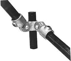 Kee - 3/4" Pipe, Malleable Iron Swivel Socket Pipe Rail Fitting - Galvanized Finish - Apex Tool & Supply