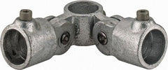 Kee - 1" Pipe, Malleable Iron Swivel Socket Pipe Rail Fitting - Galvanized Finish - Apex Tool & Supply