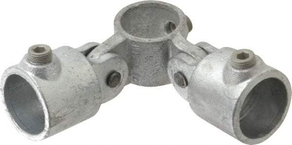 Kee - 1-1/4" Pipe, Malleable Iron Swivel Socket Pipe Rail Fitting - Galvanized Finish - Apex Tool & Supply