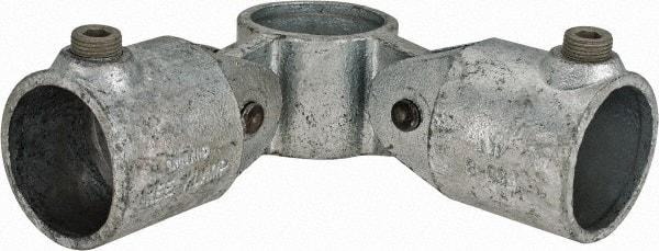 Kee - 1-1/2" Pipe, Malleable Iron Swivel Socket Pipe Rail Fitting - Galvanized Finish - Apex Tool & Supply