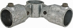 Kee - 1-1/2" Pipe, Malleable Iron Swivel Socket Pipe Rail Fitting - Galvanized Finish - Apex Tool & Supply