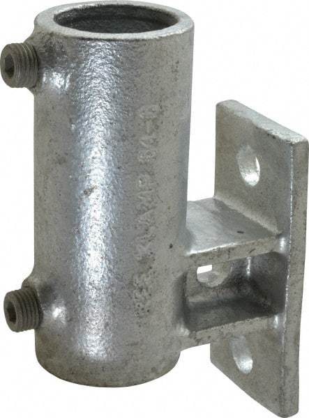 Kee - 1" Pipe, Malleable Iron Rail Base Pipe Rail Fitting - Galvanized Finish - Apex Tool & Supply