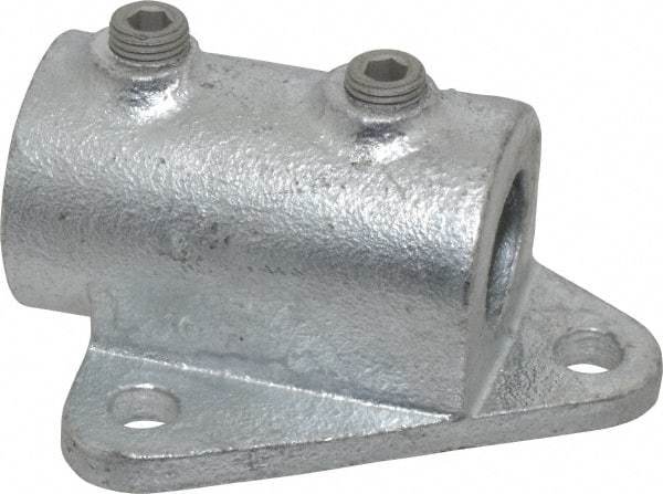Kee - 1" Pipe, Wall Mount Flange, Malleable Iron Flange Pipe Rail Fitting - Galvanized Finish - Apex Tool & Supply