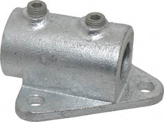 Kee - 1" Pipe, Wall Mount Flange, Malleable Iron Flange Pipe Rail Fitting - Galvanized Finish - Apex Tool & Supply