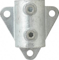 Kee - 1-1/4" Pipe, Wall Mount Flange, Malleable Iron Flange Pipe Rail Fitting - Galvanized Finish - Apex Tool & Supply
