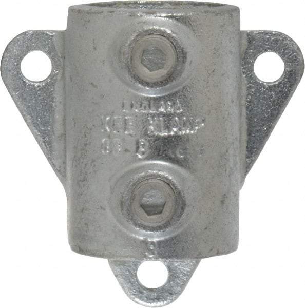 Kee - 1-1/2" Pipe, Wall Mount Flange, Malleable Iron Flange Pipe Rail Fitting - Galvanized Finish - Apex Tool & Supply