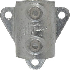 Kee - 1-1/2" Pipe, Wall Mount Flange, Malleable Iron Flange Pipe Rail Fitting - Galvanized Finish - Apex Tool & Supply