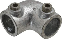 Kee - 3/4" Pipe, 90° Elbow, Malleable Iron Elbow Pipe Rail Fitting - Galvanized Finish - Apex Tool & Supply