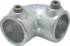 Kee - 1" Pipe, 90° Elbow, Malleable Iron Elbow Pipe Rail Fitting - Galvanized Finish - Apex Tool & Supply