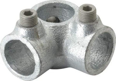 Kee - 3/4" Pipe, Side Outlet Tee, Malleable Iron Tee Pipe Rail Fitting - Galvanized Finish - Apex Tool & Supply