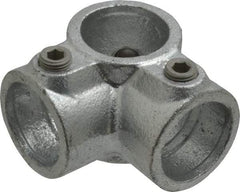 Kee - 1" Pipe, Side Outlet Tee, Malleable Iron Tee Pipe Rail Fitting - Galvanized Finish - Apex Tool & Supply