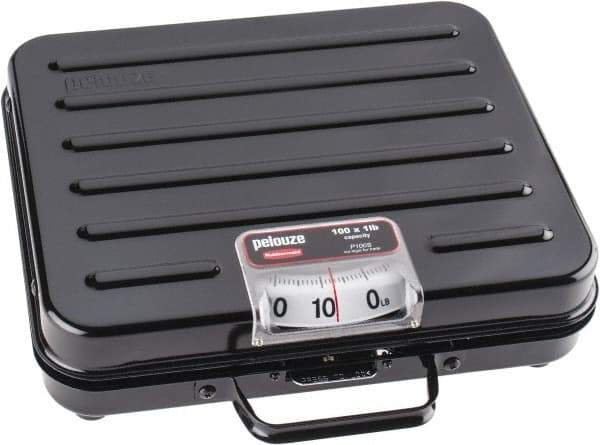 Pelouze - 13" x 10-1/2" Wide Base, 100 Lb Capacity, Analog Dial Shipping Scale - 1 Lb Graduation - Apex Tool & Supply