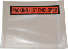 Nifty Products - 1,000 Piece, 5-1/2" Long x 4-1/2" Wide, Envelope - Packing List Enclosed, Clear - Apex Tool & Supply