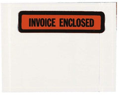 Nifty Products - 1,000 Piece, 5-1/2" Long x 4-1/2" Wide, Envelope - Invoice Enclosed, Clear - Apex Tool & Supply