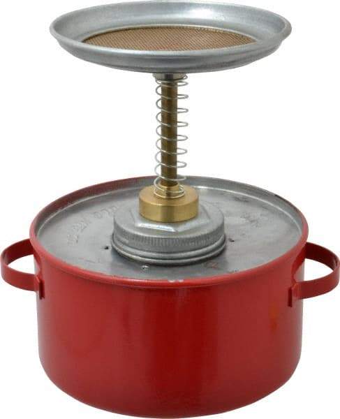 Eagle - 1 Quart Capacity, 8 Inch High x 6-1/4 Inch Diameter, Galvanized Steel Plunger Can - 5-1/4 Inch Dasher Diameter, Red, Approval Listing/Regulation FM - Apex Tool & Supply