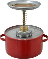 Eagle - 1 Quart Capacity, 8 Inch High x 6-1/4 Inch Diameter, Galvanized Steel Plunger Can - 5-1/4 Inch Dasher Diameter, Red, Approval Listing/Regulation FM - Apex Tool & Supply