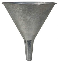 Value Collection - 1 Qt Capacity Steel Funnel - 5-1/2" Mouth OD, Straight Spout - Apex Tool & Supply