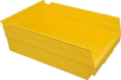 Akro-Mils - 11-5/8" Deep, Yellow Hopper Shelf Bin - 4" High x 8-3/8" Wide x 11-5/8" Long - Apex Tool & Supply