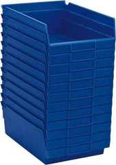 Akro-Mils - 11-5/8" Deep, Blue Hopper Shelf Bin - 4" High x 8-3/8" Wide x 11-5/8" Long - Apex Tool & Supply