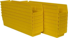 Akro-Mils - 17-7/8" Deep, Yellow Hopper Shelf Bin - 4" High x 4-1/8" Wide x 17-7/8" Long - Apex Tool & Supply