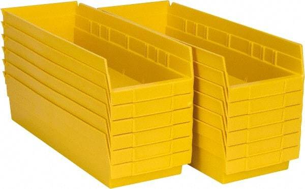Akro-Mils - 17-7/8" Deep, Yellow Hopper Shelf Bin - 4" High x 6-5/8" Wide x 17-7/8" Long - Apex Tool & Supply
