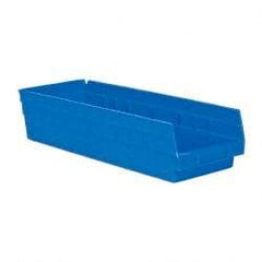 Akro-Mils - 17-7/8" Deep, Blue Hopper Shelf Bin - 4" High x 6-5/8" Wide x 17-7/8" Long - Apex Tool & Supply