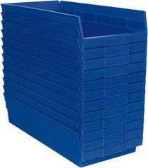 Akro-Mils - 17-7/8" Deep, Blue Hopper Shelf Bin - 4" High x 8-3/8" Wide x 17-7/8" Long - Apex Tool & Supply