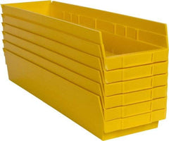 Akro-Mils - 23-5/8" Deep, Yellow Hopper Shelf Bin - 4" High x 6-5/8" Wide x 23-5/8" Long - Apex Tool & Supply