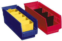 Akro-Mils - 11-5/8" Deep, Yellow Hopper Shelf Bin - 4" High x 2-3/4" Wide x 11-5/8" Long - Apex Tool & Supply