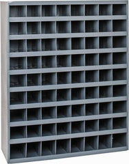 Durham - 72 Bin Bin Shelving Unit with Openings - 33-3/4 Inch Overall Width x 12 Inch Overall Depth x 42 Inch Overall Height, Gray Steel Bins - Apex Tool & Supply